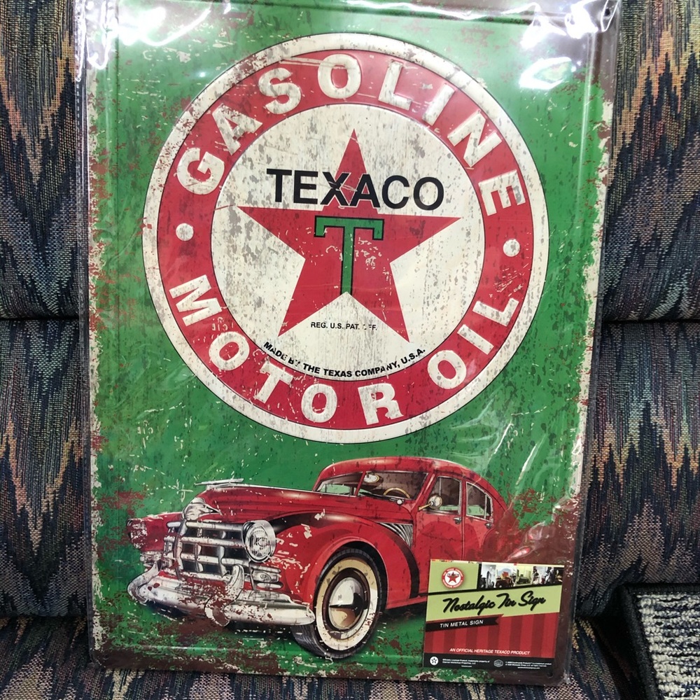 Texaco oil  licensed product sign